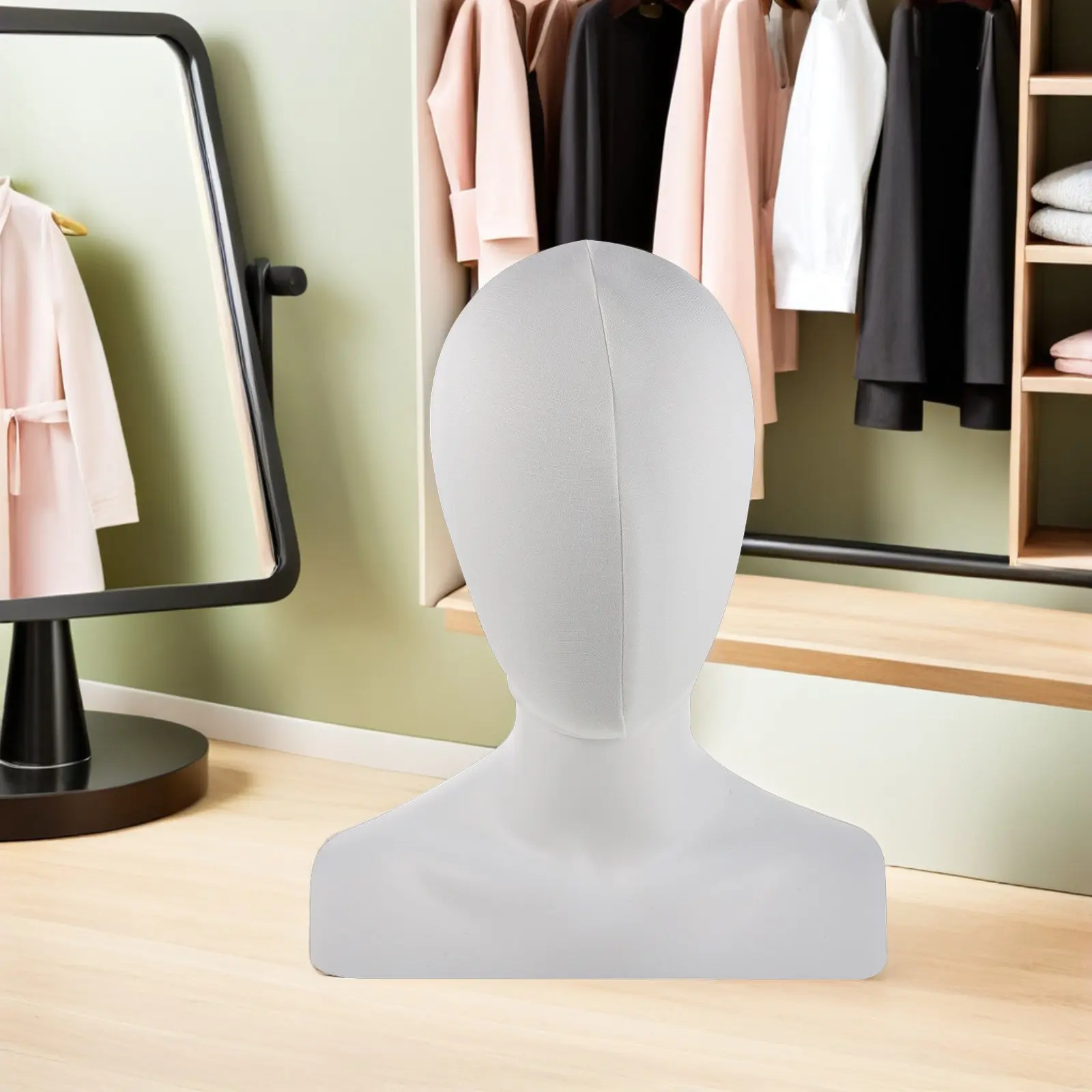 

Cloth Mannequin Head Cover Replacement Fitted Reusable Dust Protector For Female Display Boutique Retail Display Sleeve