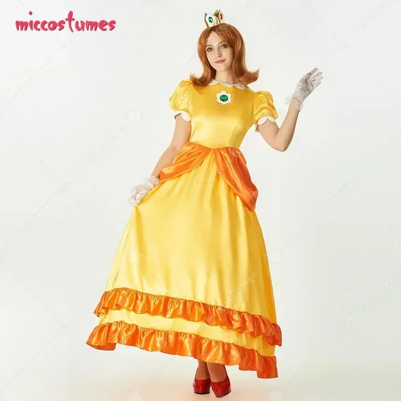 

Miccostumes Women's Cosplay Costume Princess Dress and Crown with Petticoat Gloves Setc;6,r'8;p'