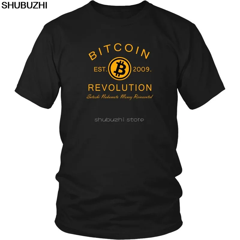 BITCOIN REVOLUTION SHIRT - BITCOIN CRYPTO SHIRT - CRYPTO CURRENCY T-SHIRT Cool Casual t shirt men Unisex Fashion tshirt sbz6105