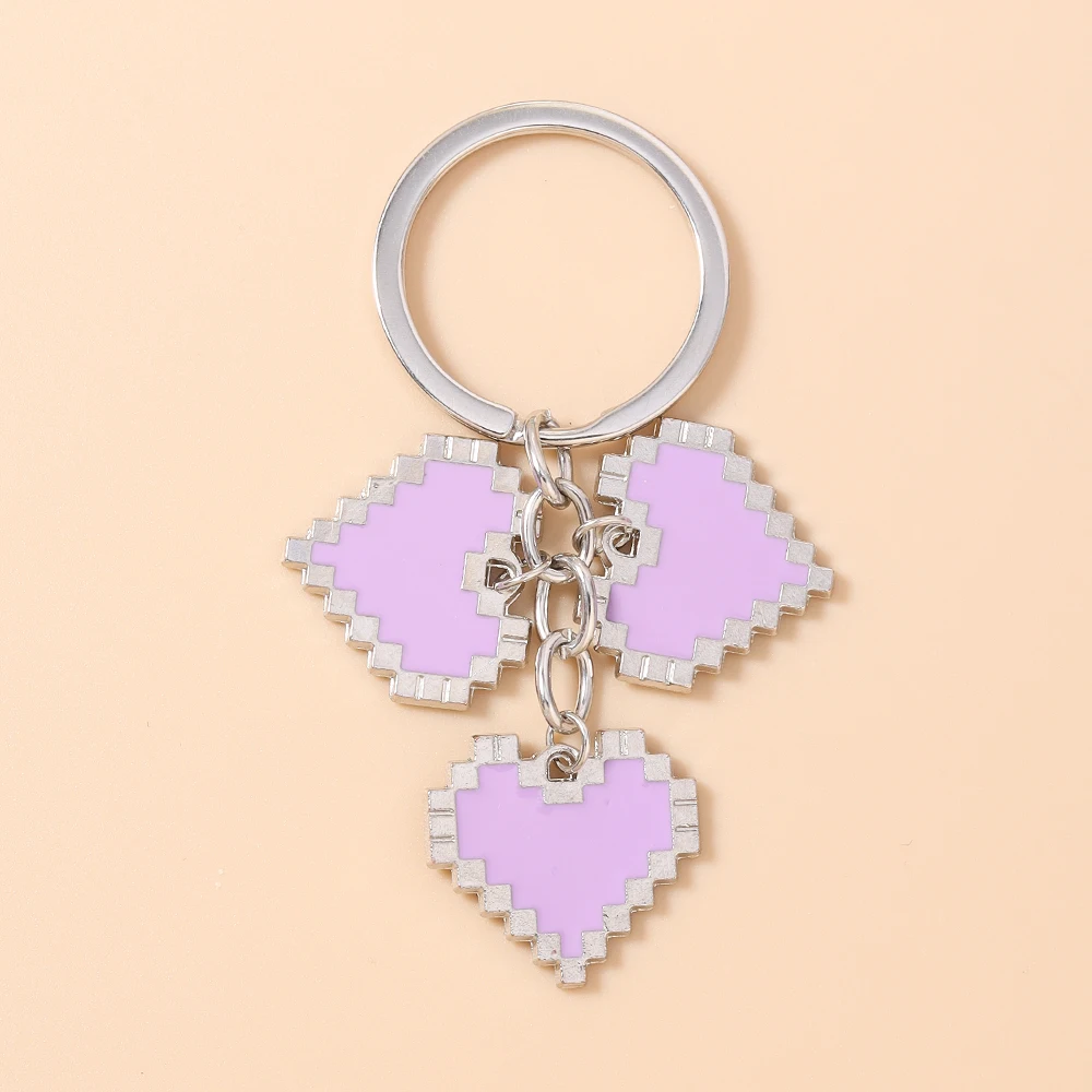 Aihua Fashion Bunte Herz-Schlüsselanhänger für Damen und Herren, Autoschlüssel, Handtaschenanhänger, Schlüsselringe, Accessoires, DIY-Schmuckdekoration – Detail 9