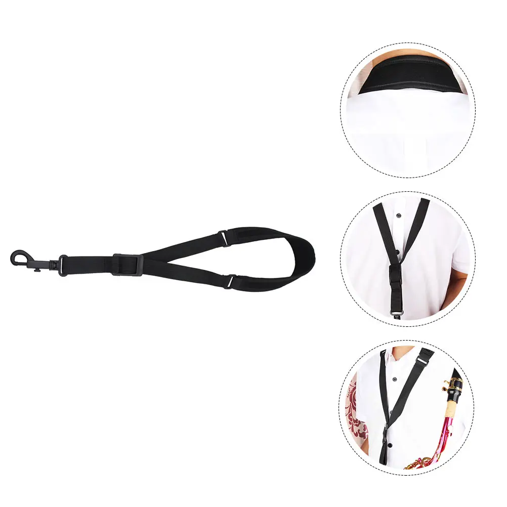 

Durable Cotton Tenor Alto Saxophone Strap Comfort Fit Practical Sax Neck Strap Convenient Saxophone Accessory Supply