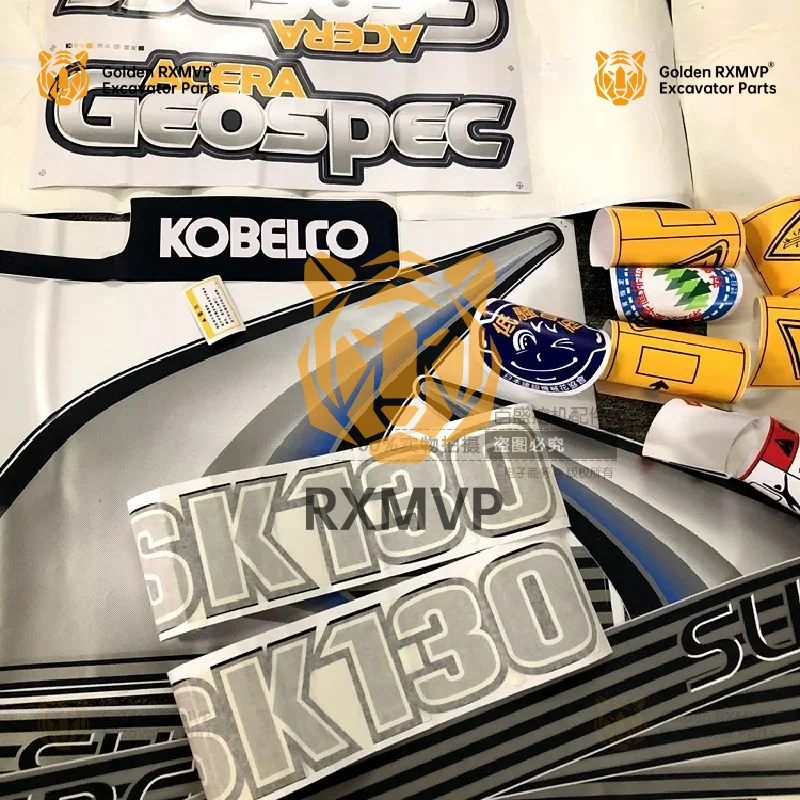 Dla Kobelco SK kx 130-8 140 Super osiem Logo na samochód koparka folia cyfrowa naklejka z Logo haczyk maszyna naklejka koparka Accessori