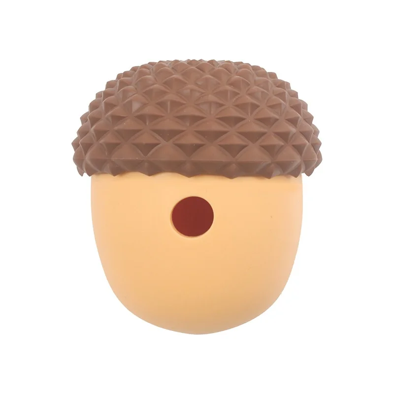 

Pet Toy Dog Leakage Ball Silicone Acorn Shape Feeding Fun Interactive Outdoor Toy Ball Teeth Cleaning Chewing Toy Pet Feeder