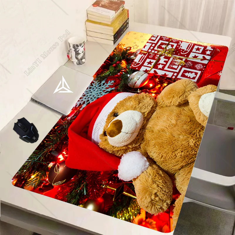 Santa Claus Christmas Mouse Pad Game Desk Washable Creative Large Mouse Pad Outdoor Carpet Home Decorative Pad Customizable