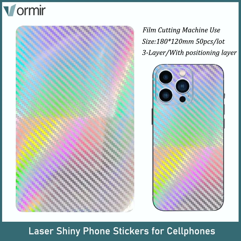 

Vormir 50pcs Laser Shiny Mobile Phone Skins Sticker Back Glass Protective Film for Hydrogel Screen Protector Cutting Machine