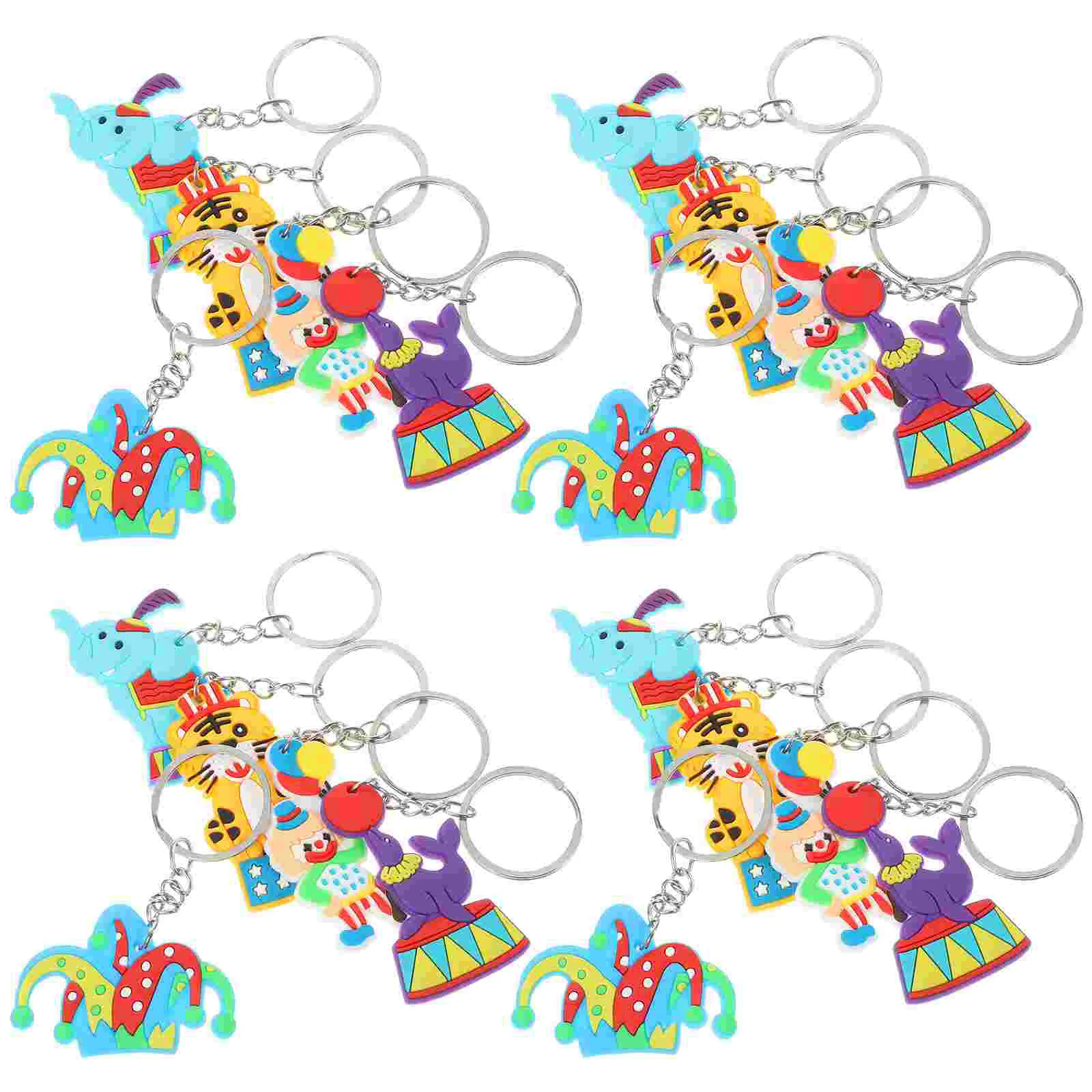 20 Pcs Keychains for Women Fob Backpack Pendant Animal Carnival Theme Party Decorations Miss