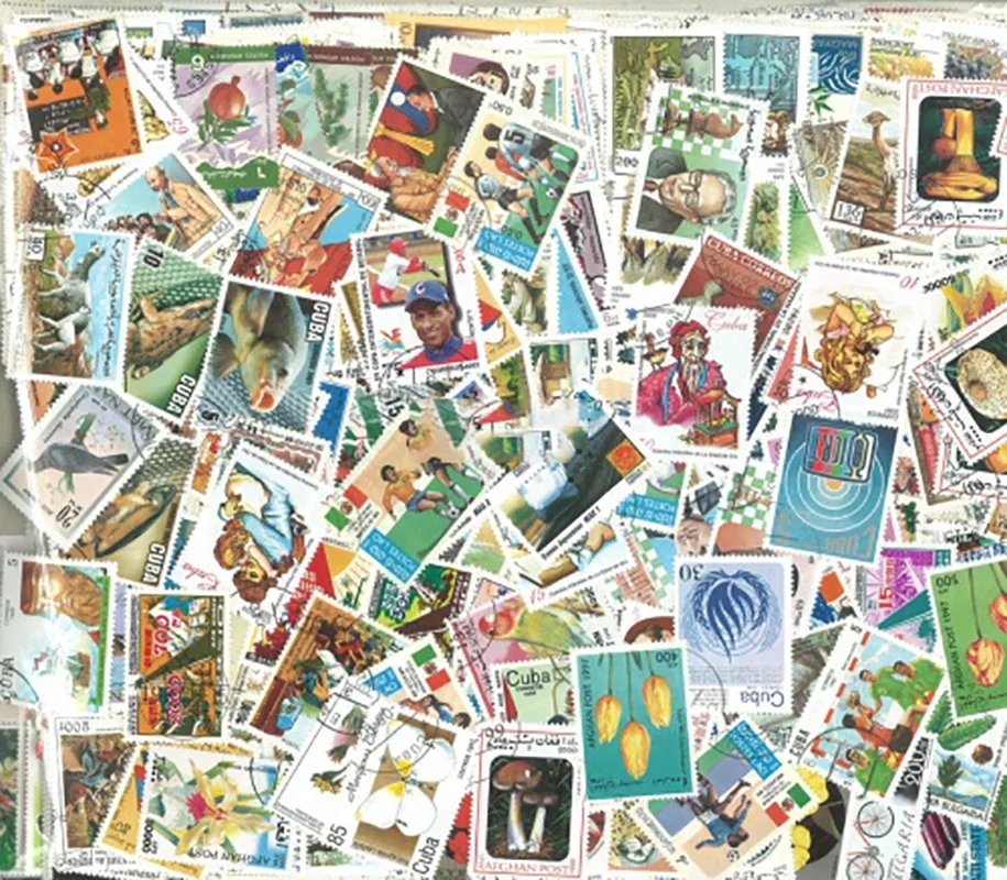 Lots 1000 Europe Asia Africa America Ocean Original Stamps World Postage Stamp with Postmark Good Condition No Repeat