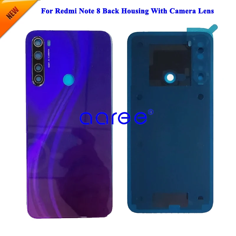 Grade AAA Back Cover Housing with Camera Lens For xiaomi Remi Note 8 Back Housing Back Cover Door with Adhesive