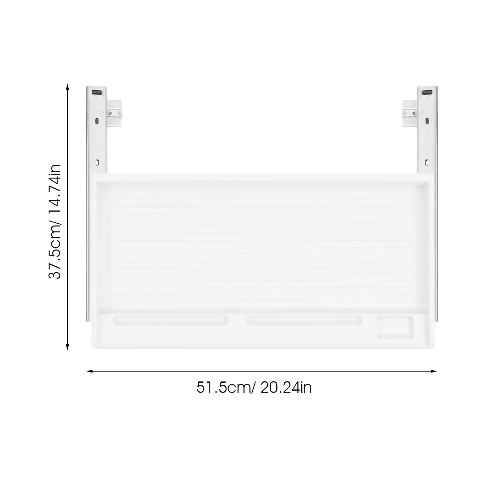 مجموعة واحدة من صينية لوحة المفاتيح تحت المكتب، رف لوحة المفاتيح المنزلق شديد التحمل لتخزين منظمة سطح المكتب والمنزل والمكتب