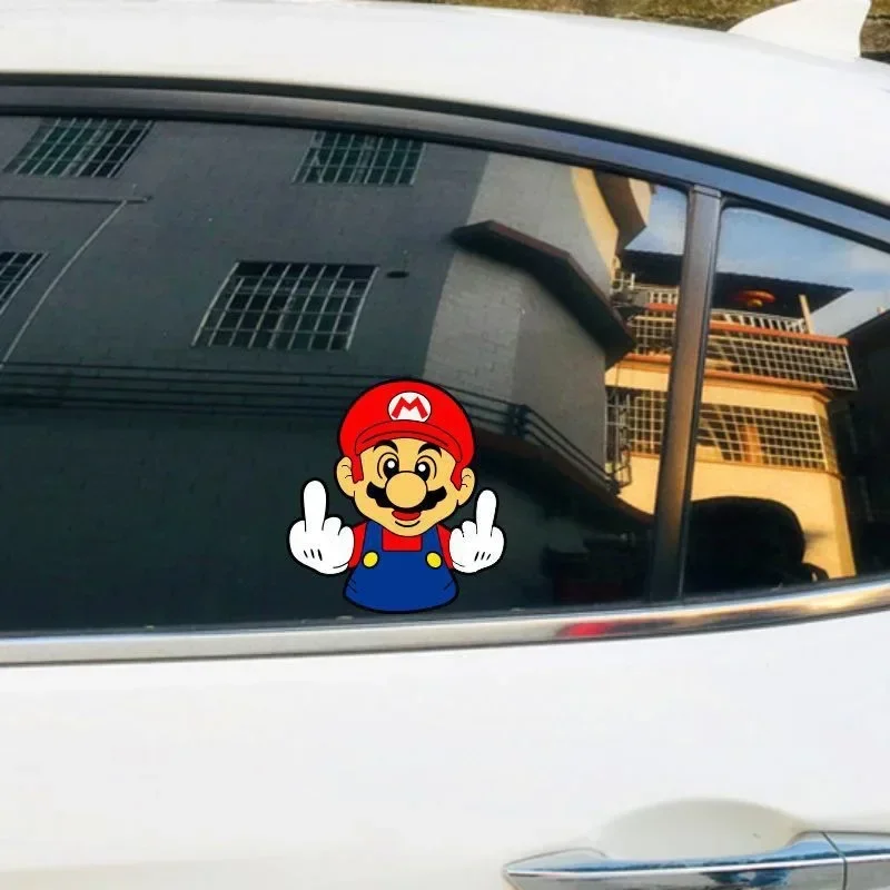 Super Mario Anime Car Sticker Mario Bros Waterproof Vinyl Decal Funny Game Car Accessories Suitable for Car and SUV