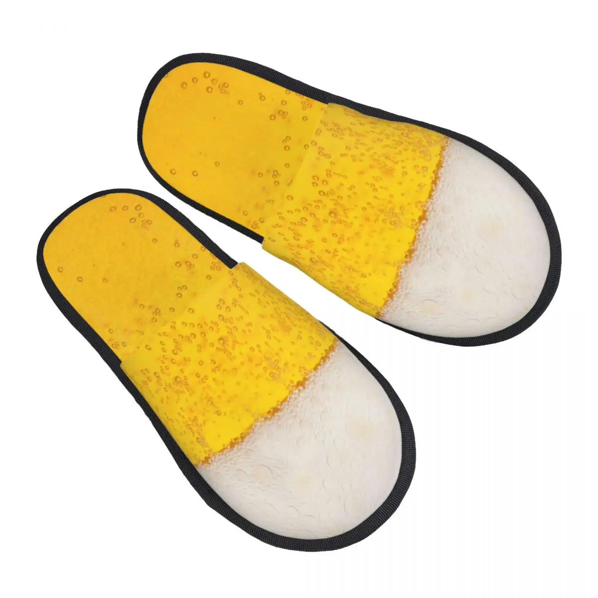 Funny Beer Realistic Bubbles Foam Cozy Scuff With Memory Foam Slippers Women Drinking Lover Bedroom House Shoes