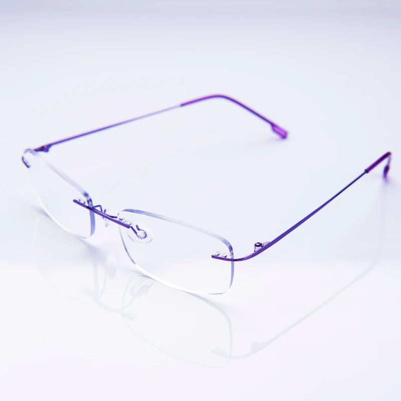 Männer Lesebrille Randlose Cut Presbyopie Brille Anti Blau Licht Schmale Quadratische Brillen Rezept Rahmen – Detail 13