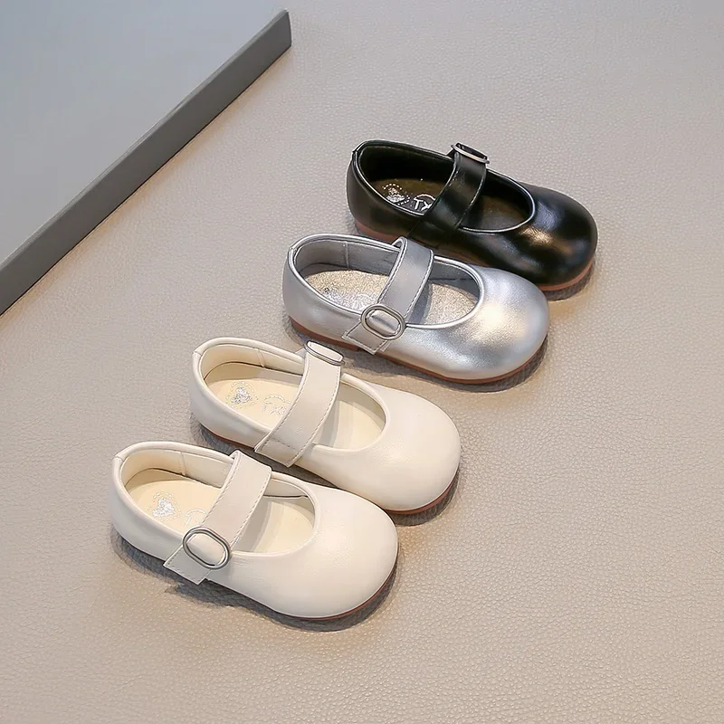 

Children Mary Jane Shoes Spring Autumn Girls Fashion Leather Shoes Trend Simple Kids Causal Princess Dance Flat Shoes Round-toe