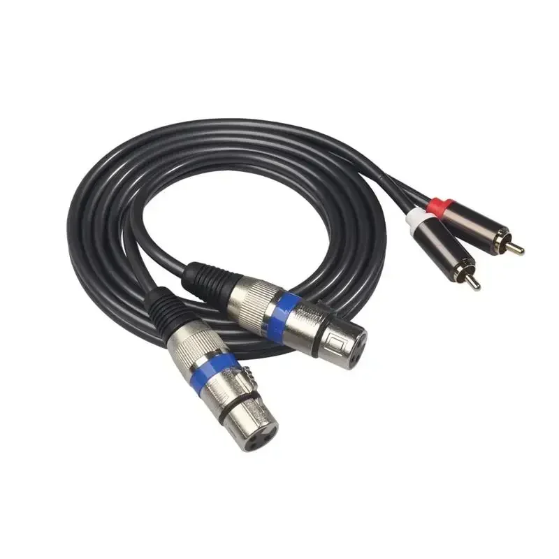 1.5m 2RCA to 2XLR Cable 2RCA Male to 2XLR Female 3 Pin Stereo Audio Adapter Cable