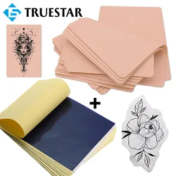 Tattoo Practice Skin and Tattoo Transfer Paper Kit Double Sided Fake Skin with Stencil Paper Set Permanent Makeup Tattoo Supply