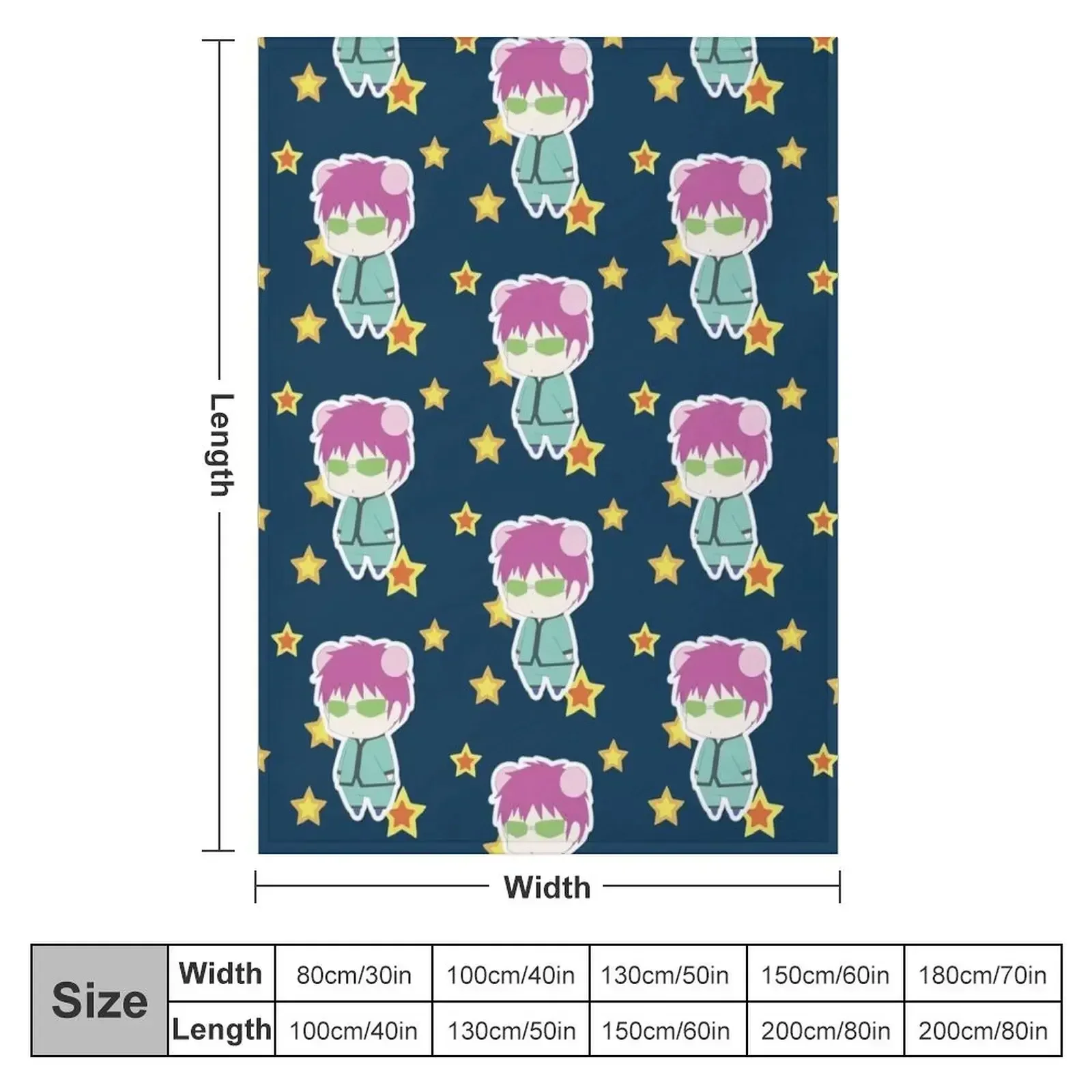 Saiki K The Disastrous Life Throw Blanket Soft Big Luxury Throw Kid'S Sofa Throw Blankets