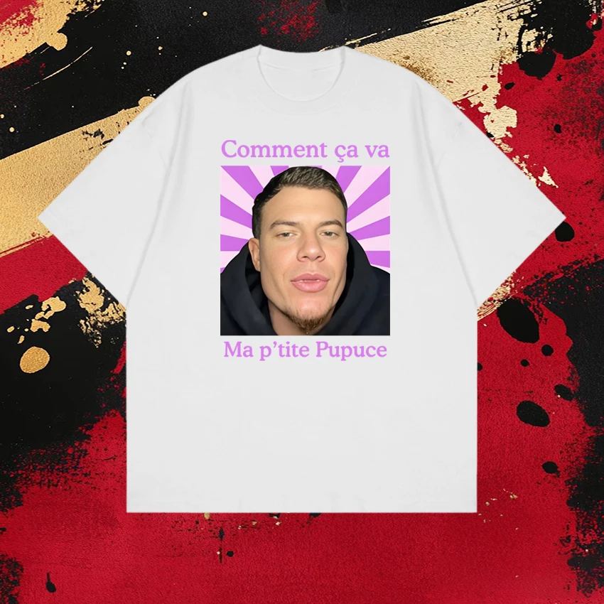 Hot Rapper Jul AD Laurent Ma P'tite Pupuce Graphics T shirt 2026 Men Women 100% Cotton short sleeve T-shirts Unisex Casual Tops