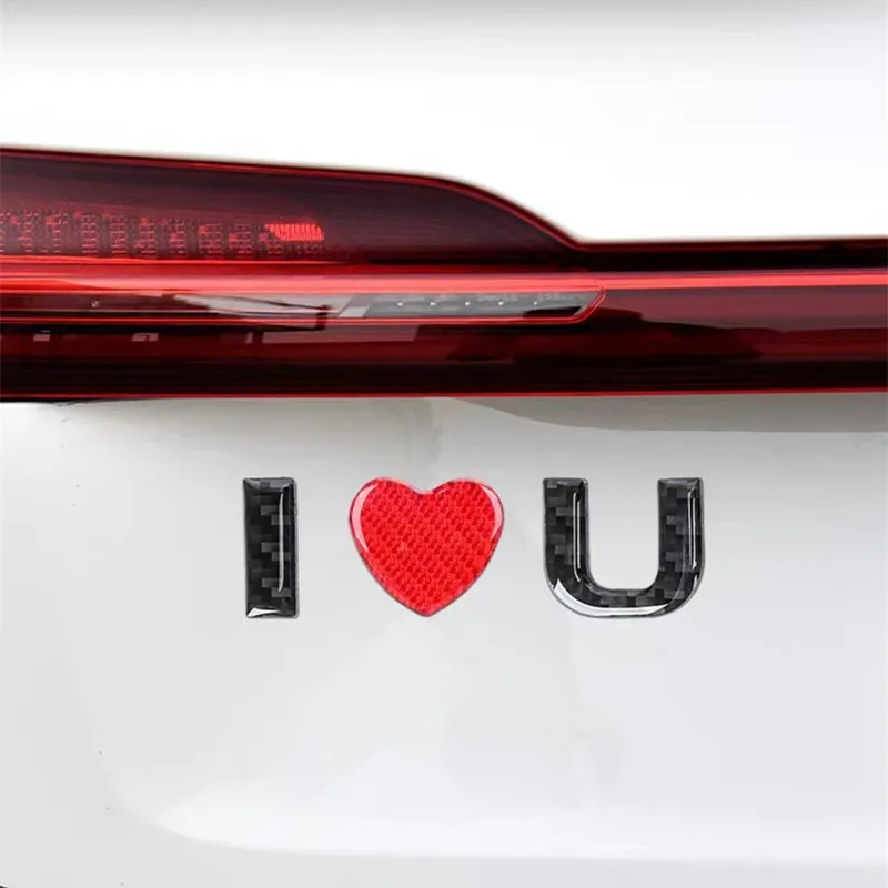 DIY Alphanumeric Logo Car Stickers Carbon Fiber Pattern Alphabet Number Stickers Emblem Letter Badge Decoration Car Accessories