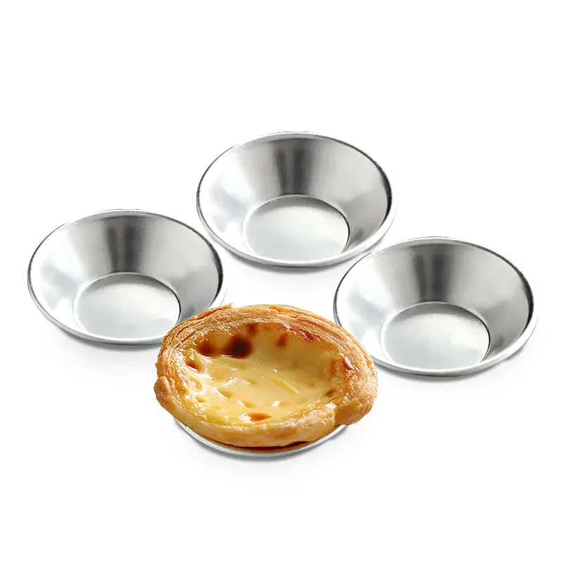10 Slices Cake Style Oven Round Baked Eggs in Tin Foil Cake Tool Tart Mold Baking Accessories  Baking Tools for Cakes