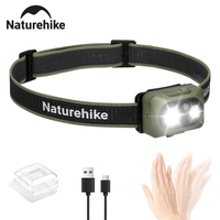 Naturehike LED Charging Headlamp 2 LED Headlights 500 Lumen Outdoor Hiking Waterproof Ultralight Adjustable Headband Light