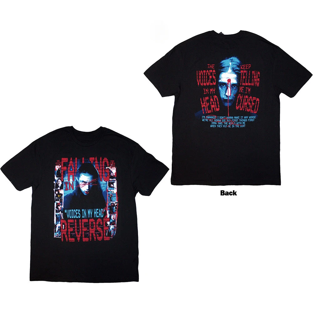 Voice Collage Falling in Reverse Band T-Shirt Cotton Graphic Tee Men Women Summer Streetwear