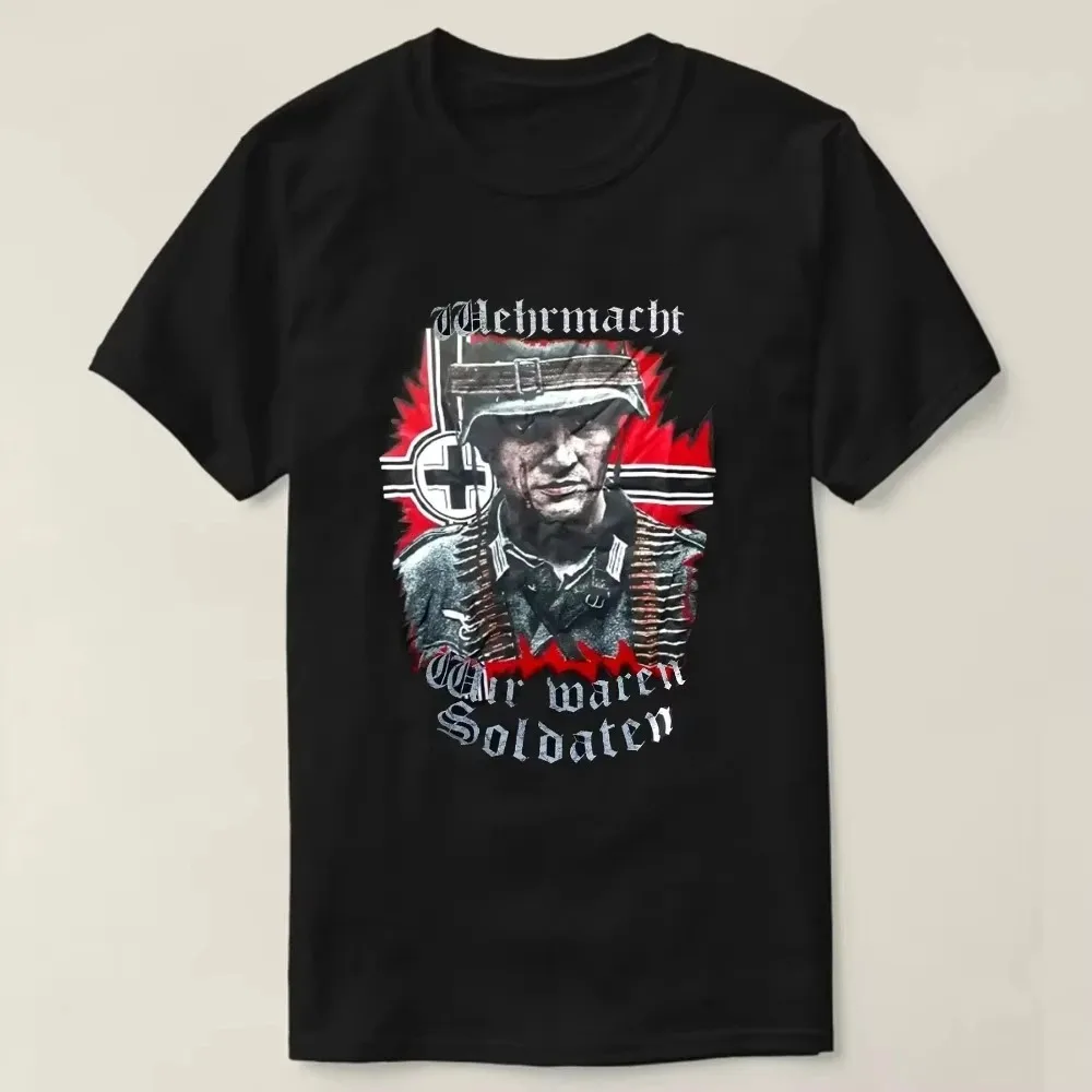 We Were Soldiers Wehrmacht T-Shirt Oversized Cotton Street Y2k O-Neck Short Sleeve Casual Men Women Plus Size Available Moto Tee