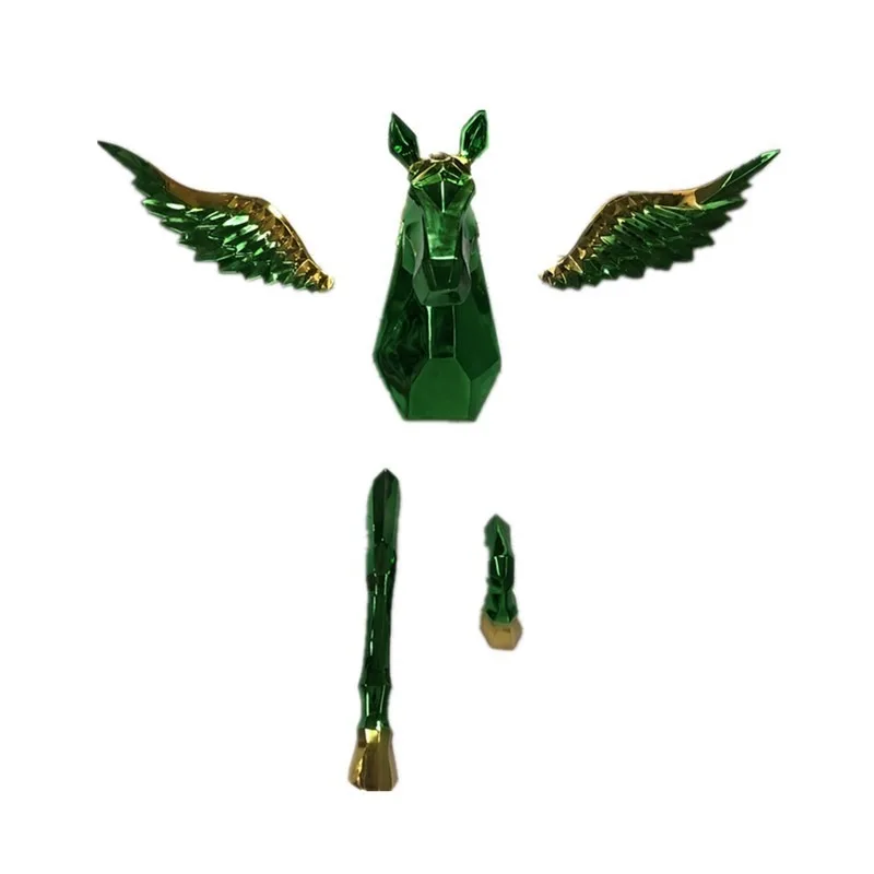 Advanced 3D model through the wall artwork electroplated one-horned horse wall hanging ornament home soft decoration jewelry