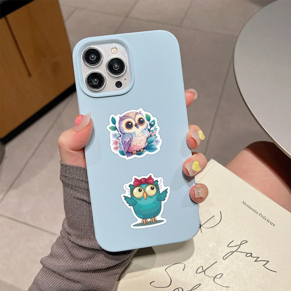 10/30/50pcs Cute Cartoon Owl Graffiti Stickers Waterproof DIY Notebook Skateboard Luggage Stationery Vinyl Kid Sticker Wholesale