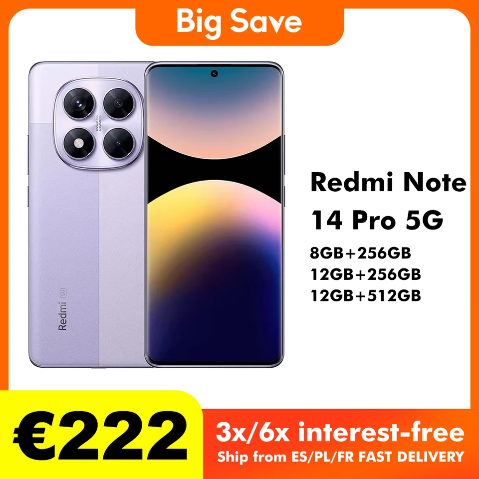 Xiaomi Redmi Note 14 Pro 5G 8GB/256GB 12GB/256GB 12GB/512GB NFC