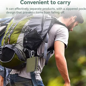 迷你便攜式鑰匙卡包 EDC 小包 腰包 戶外拉鍊防水掛鉤錢包 8 最佳銷售 鑰匙鏈袋 - №3