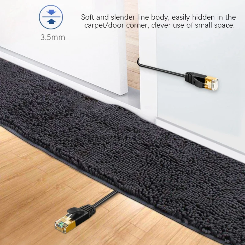 Cat 8 Ethernet Cable LAN Network Cat8 Rj45 Speed Network Cable 40Gbps 32AWG For Router Modem