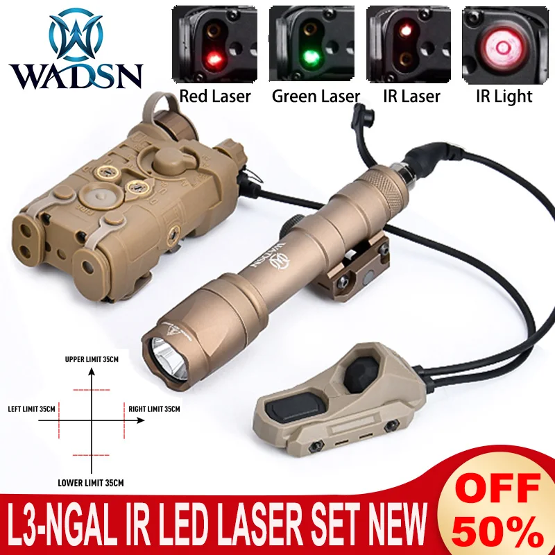 

WADSN L3 NGAL IR Illumination Red Green Dot Pointer Scout Lamp M600C Flashlight Wadsn Huntting Weapon Lights UNAxon Dual Switch