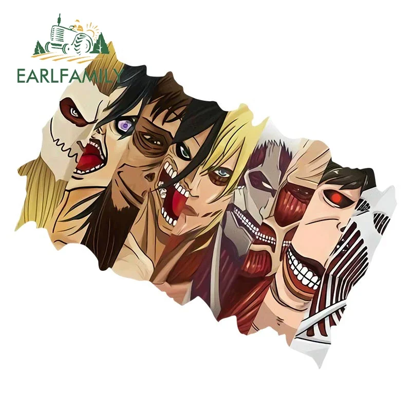 EARLFAMILY الكرتون سيارة ملصق أنيمي Peeker الفينيل نافذة الوفير المحمول ملصق JDM دراجة نارية مقاومة للخدش الشارات