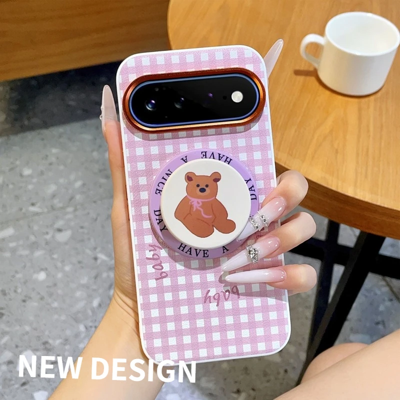 Koreanisches INS Karomuster Magnetisches PC-Gehäuse für Google Pixel 11 Pro XL 11 Pro 11 mit Magsafe-Legierungs-Objektivschutzabdeckung