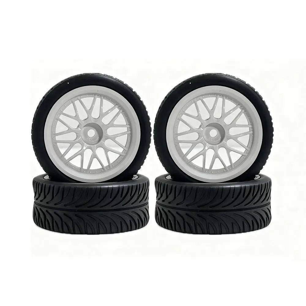 1/10 Scale On-Road Drift Car Rally Tires Multi-Use Tyres for HSP Tamiya HPI Kyosho RC Cars D1007 Upgrade Parts