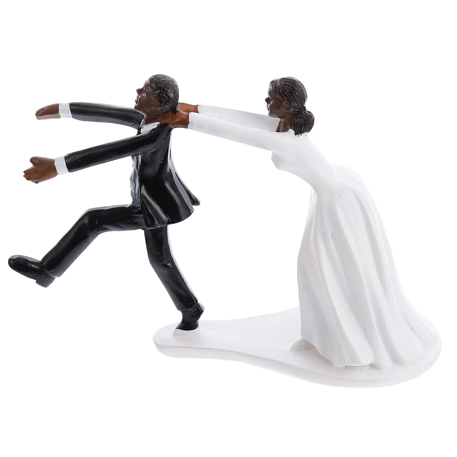 1 قطعة الجلد الأسود العريس الراتنج كعكة توبر حفل زفاف الديكور الزينة الزفاف الحلوى توبر لديكور كعكة الزفاف #2