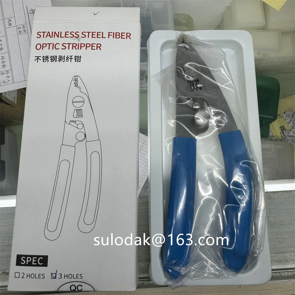

Stainless Steel Three-port Fiber Optical Stripper/ Pliers/ Wire strippers FTTH Tools Optical Fiber Stripping Pliers