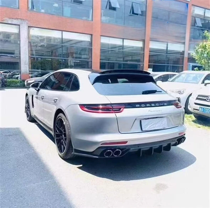 Untuk Porsche Panamera 971 2018 2019 2020 2021 2022 2023 ReaI Kit Spoiler Bibir Belakang Bumper Serat Karbon