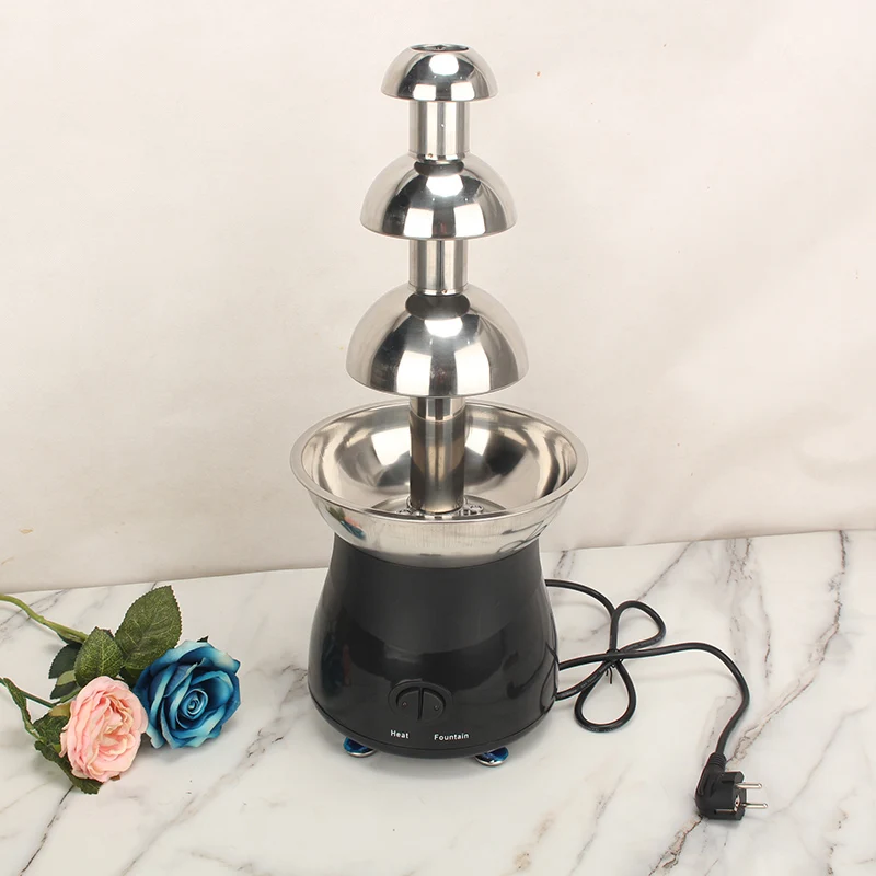 Small Stainless Steel Chocolate Fountain Machine Home/Commercial 3 Layers Chocolate Melt Makers Birthday Party Creative Tools