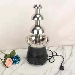 Small Stainless Steel Chocolate Fountain Machine Home/Commercial 3 Layers Chocolate Melt Makers Birthday Party Creative Tools