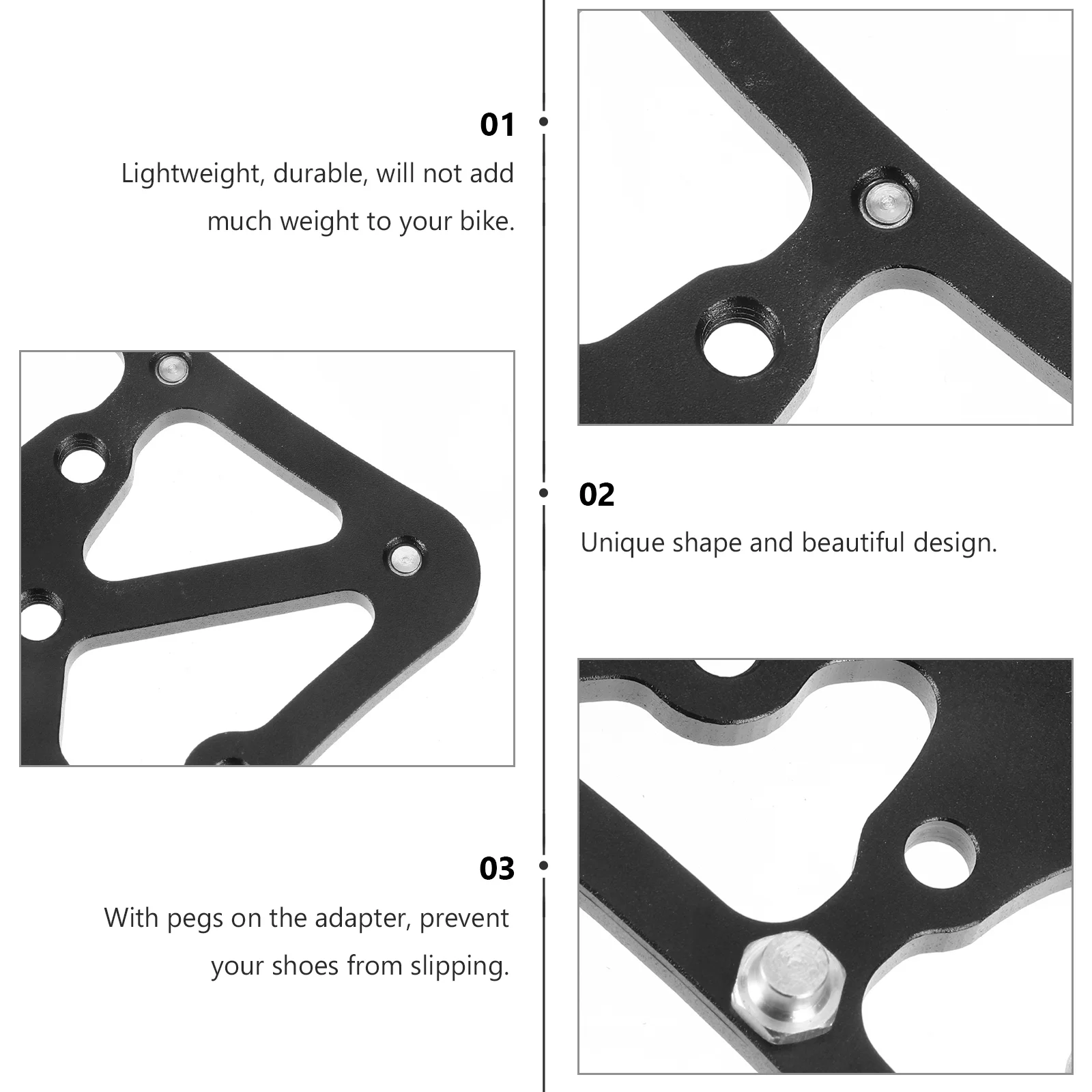 Cleat Adapter for Bike Clipless Pedal Platform Adaptor Lock Pedalboards Locking Plate