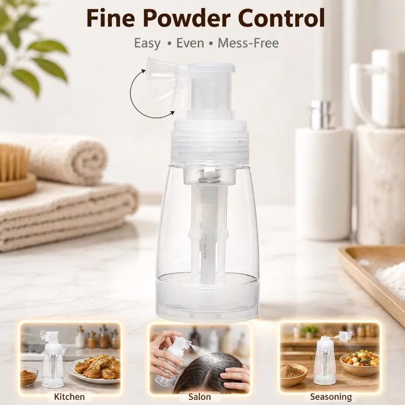 Botellas de Spray de PE de Múltiples Capacidades para Guardar Polvo Cosmético Suelto y Talco para Bebés, Recipientes Portátiles Recargables para Dispensar Ingredientes Secos
