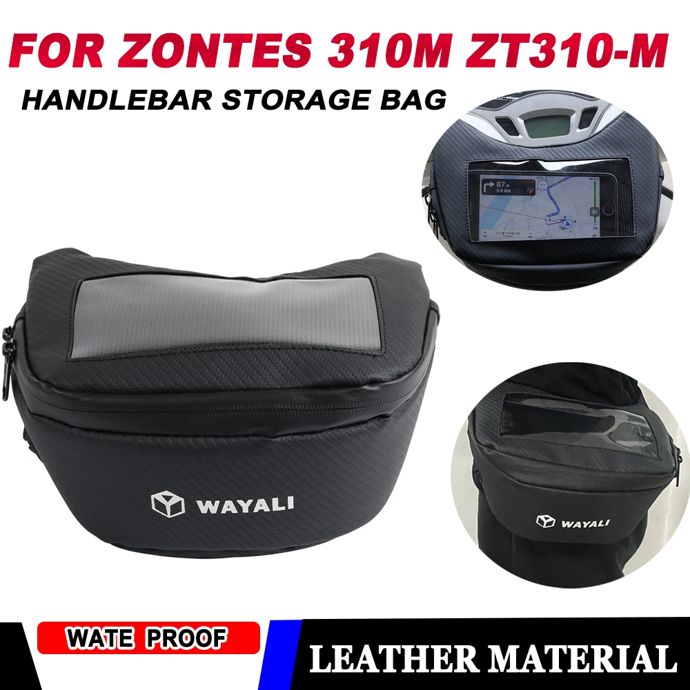 

Motorcycle Parts Waterproof Mobile Phone Navigation Bag Storage Leather Travel Pouch For Zontes 310M ZT310M ZT310 M M310