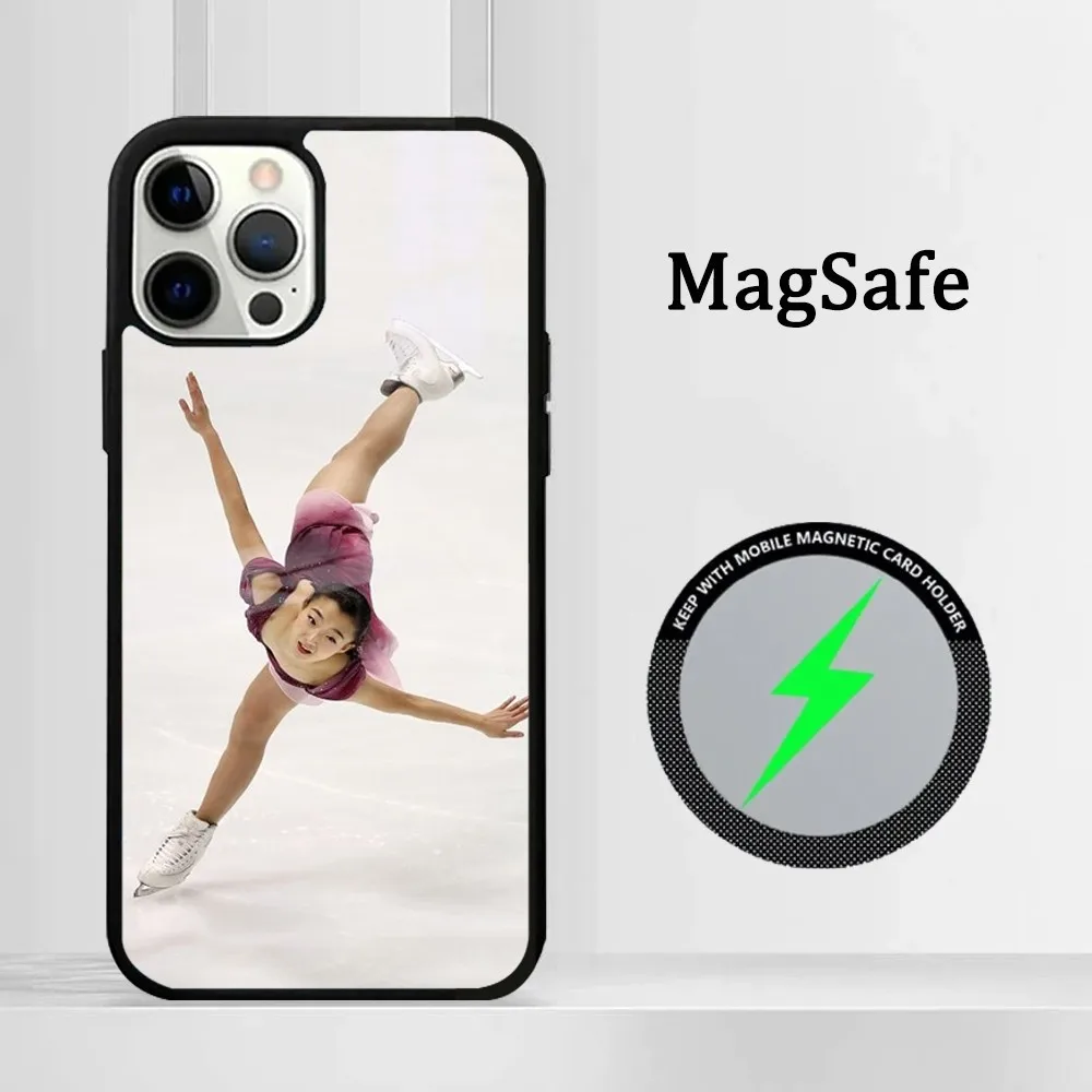 Figure Skating Sakamoto Hanaki Phone Case For iPhone16 15 14 13 12 11 Pro Max Plus Mini Mirror Magnetic Cover