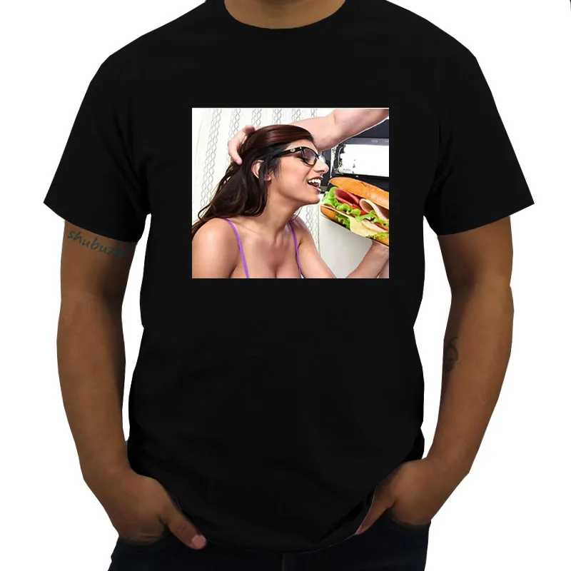 Khalifa Action Movie Star Printed T-shirt Tops Humor Funny Ladies Eat Sandwiches TShirt Summer Unisex Streetwear Short Sleeve