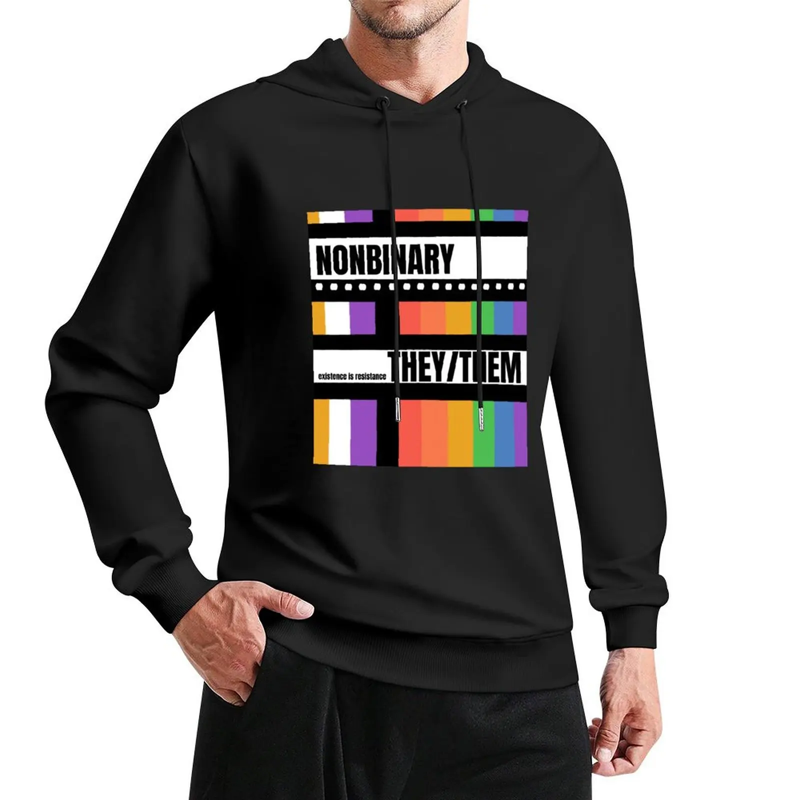 

nonbinary they/them Pullover Hoodie blouse men's winter sweater mens hoodies