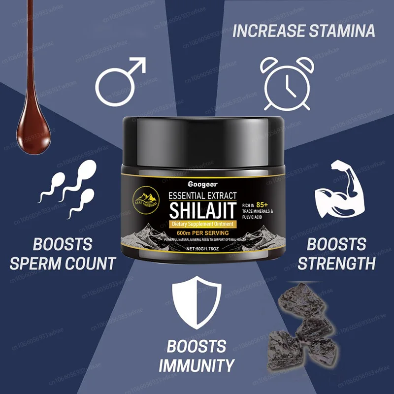 

50 г Гималайская натуральная органическая добавка Шейлачита из смолы с F родственной кислотой и 85 следами минералов для энергетического метаболизма