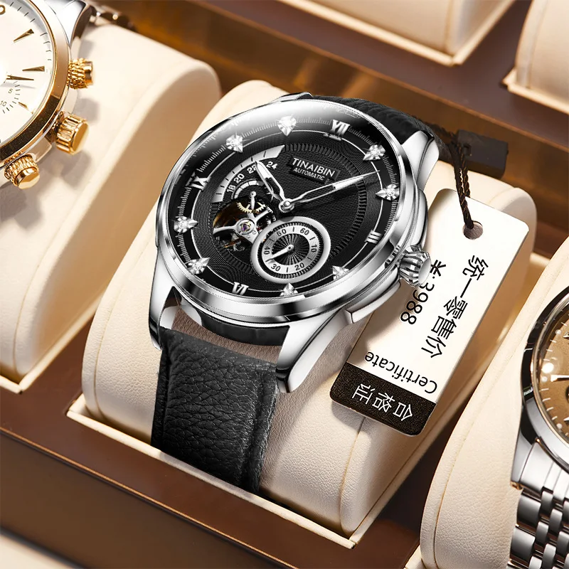 

Luxury *Swiss Skeleton Automatic Watch, Sporty Style, Waterproof, Men’s Mechanical Timepiece