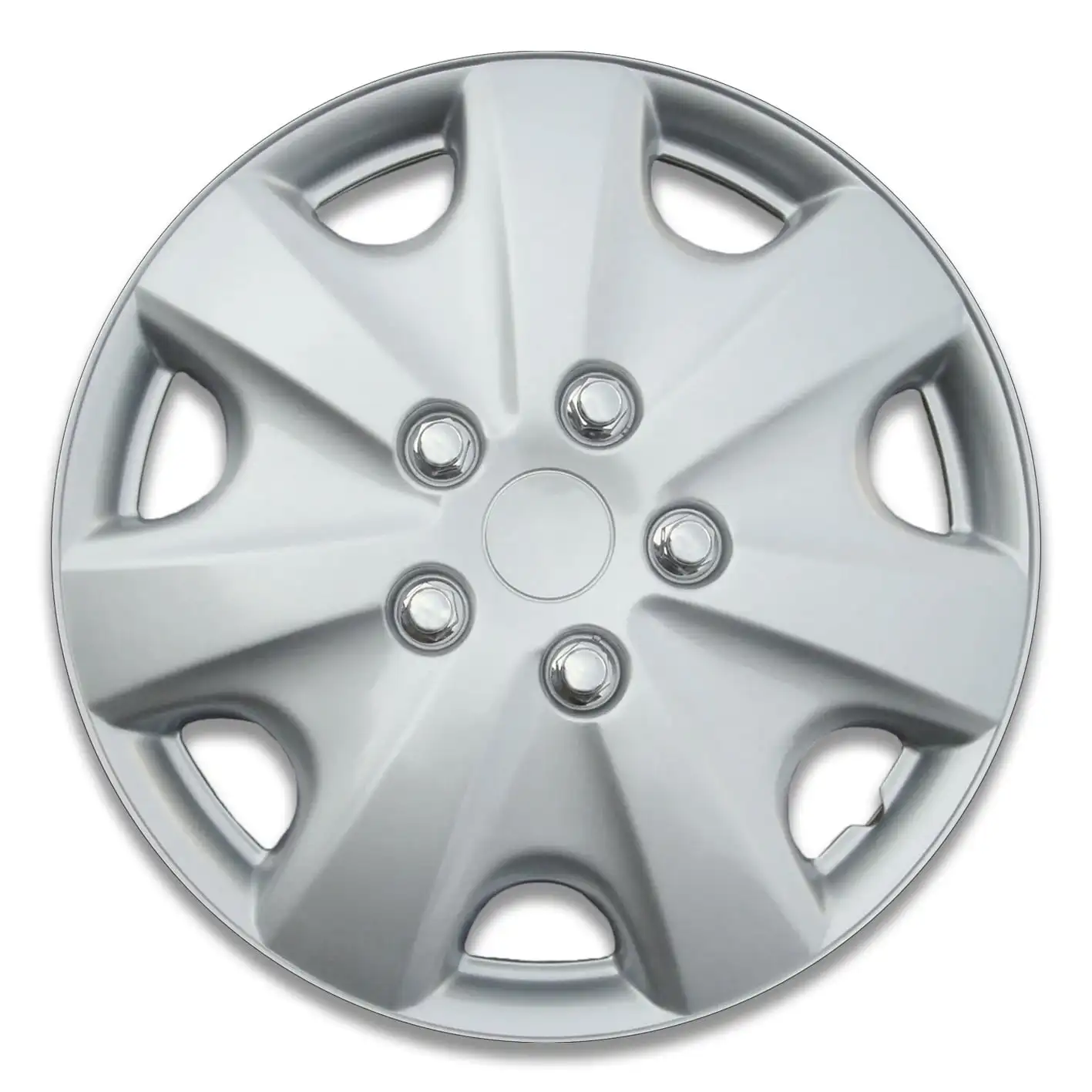 

15" wheel covers, silver finish, plastic，Includes four 15" wheel covers