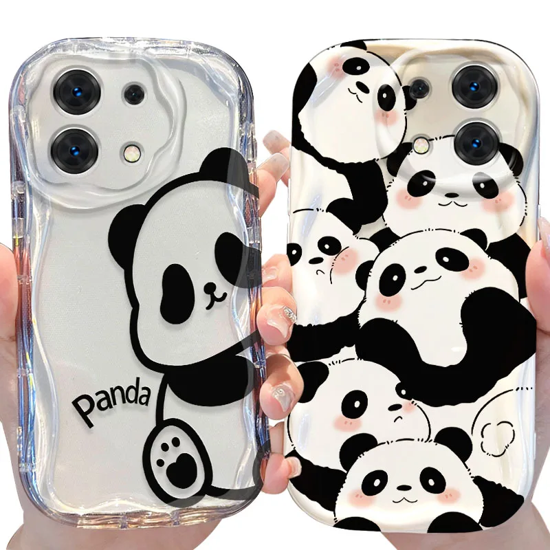 Cartoon Panda Phone Case for Xiaomi Redmi Note 13 12 11 Pro Plus 4G 5G 13C 12C Turbo 12S 11S 10 9 11A 9C Silicone Cover Funda